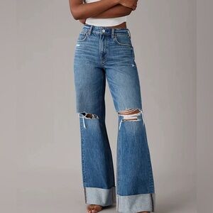 High rise, wide leg, viral jeans.